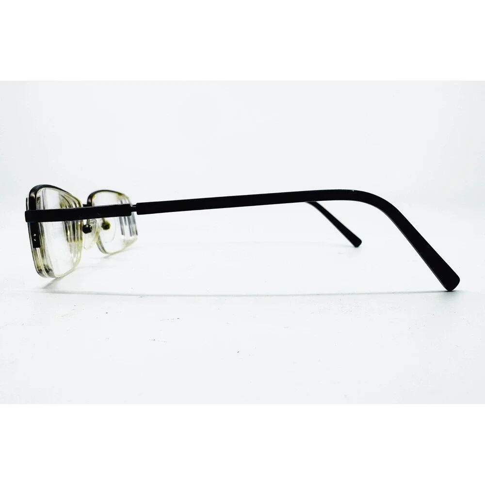 EyeBuyDirect Hiro Eyeglass Frames Mens Black Semi Rimless Rectangle 52-19-135